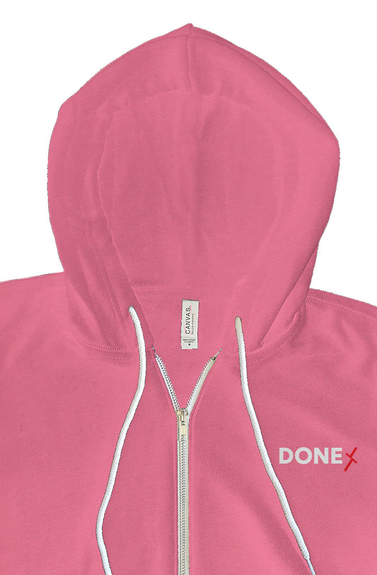 Pink Done zip hoody