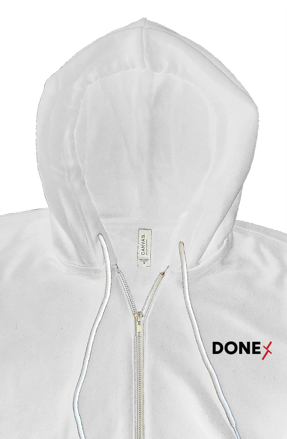 White Done zip hoody