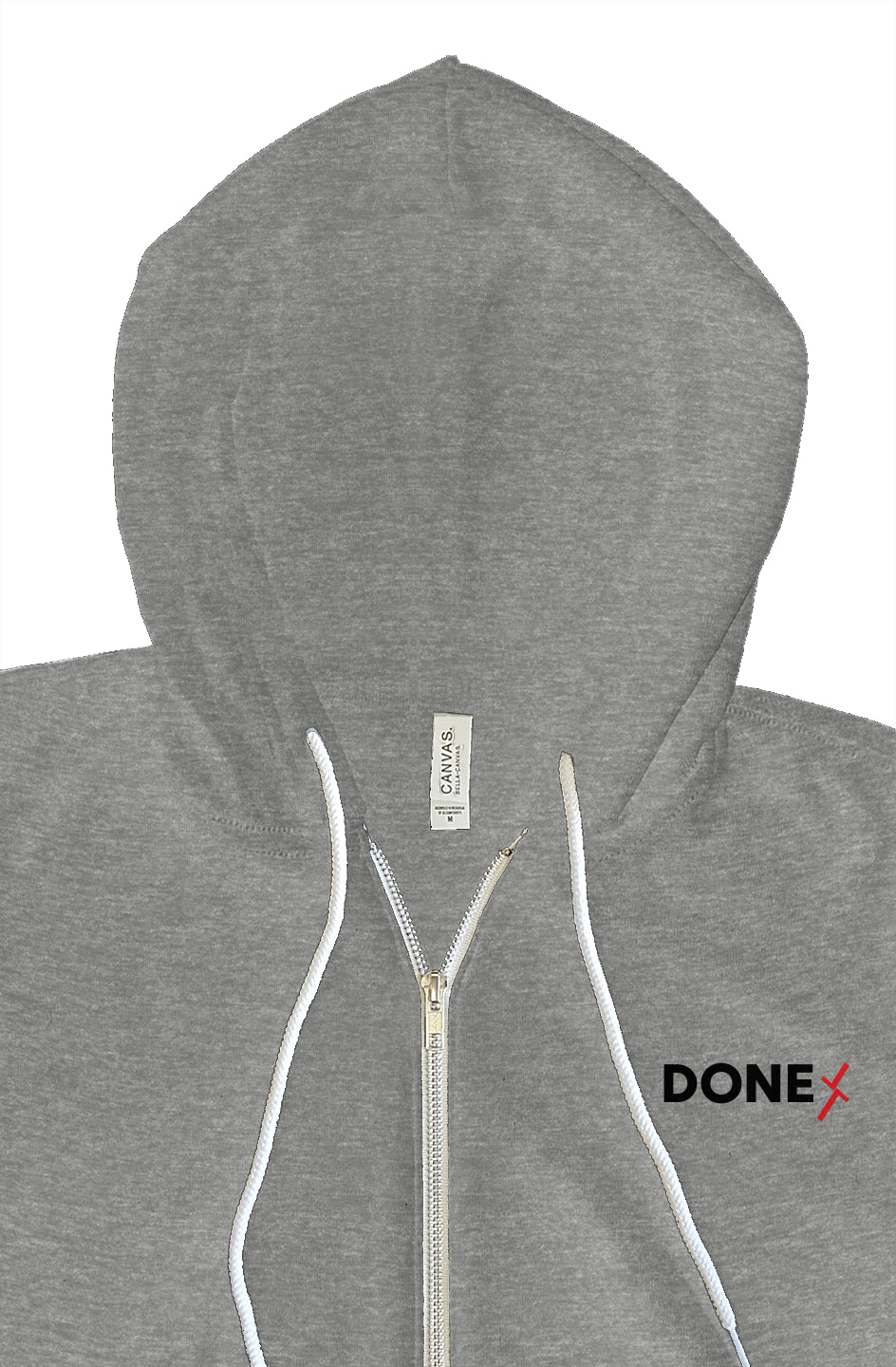 Dark Grey Done zip hoody