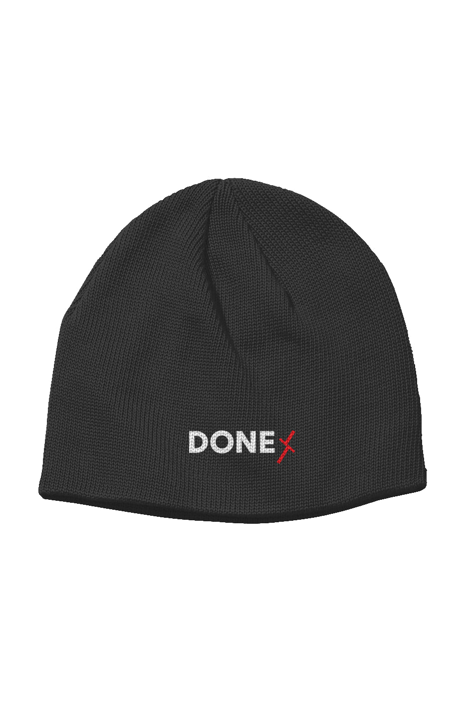 Black Organic Done Beanie